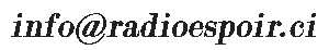 Email de Radio Espoir